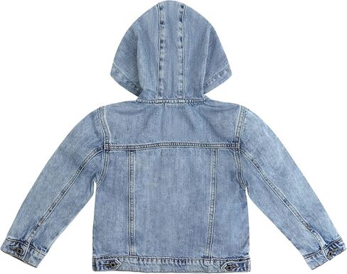 KIDSCOOL SPACE Boys Denim Jacket,Little Big Kids Simple Design Hooded Jean Coat in Saudi Arabia