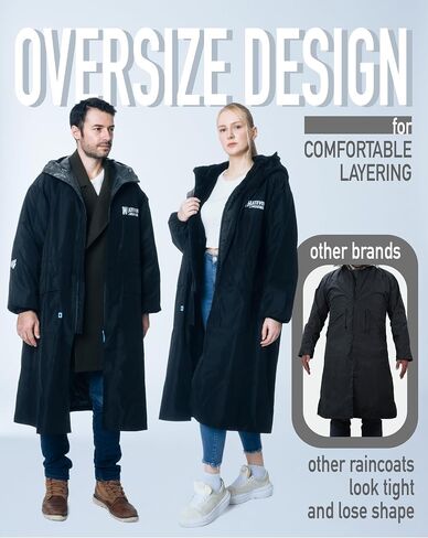 Whatever the Weather Unisex Adult Raincoat, Lightweight Rain Jacket Waterproof, Packable Windbreaker Hood for Men Women in Saudi Arabia