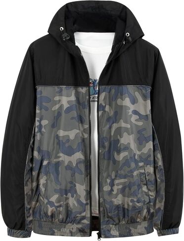 سترة Mywu خفيفة الوزن للرجال مع شبكة مبطنة للتنزه سيرًا على الأقدام والسفر ومقاومة للماء للرجال in Kuwait