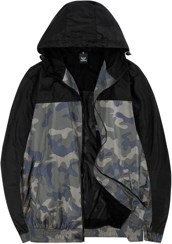 سترة Mywu خفيفة الوزن للرجال مع شبكة مبطنة للتنزه سيرًا على الأقدام والسفر ومقاومة للماء للرجال in Kuwait