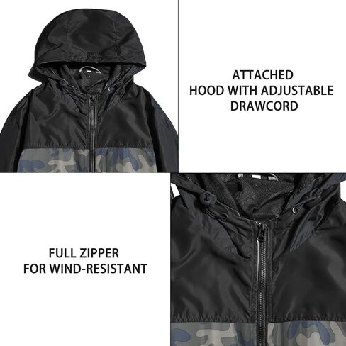 سترة Mywu خفيفة الوزن للرجال مع شبكة مبطنة للتنزه سيرًا على الأقدام والسفر ومقاومة للماء للرجال in Kuwait