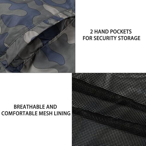 سترة Mywu خفيفة الوزن للرجال مع شبكة مبطنة للتنزه سيرًا على الأقدام والسفر ومقاومة للماء للرجال in Kuwait