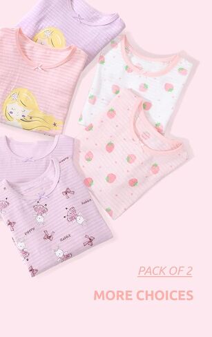 BANGSAUR Girls' Dresses, Cotton Summer Night Sleep Dress, 3-12 Years in Kuwait