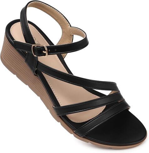 SWQZVT Wedge Sandals Women Dressy: Summer Low Wedges Comfortable Sandal Dress Comfort Strap Walking Casual Womens Sandals in Saudi Arabia