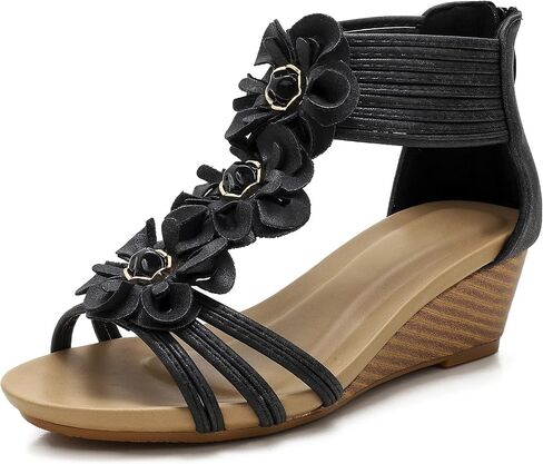 FRALOSHA Wedge Sandals for Women Open Toe Casual Summer Roman High Heel Breathable Beach Sandals in Saudi Arabia