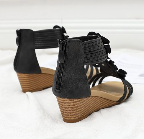 FRALOSHA Wedge Sandals for Women Open Toe Casual Summer Roman High Heel Breathable Beach Sandals in Saudi Arabia