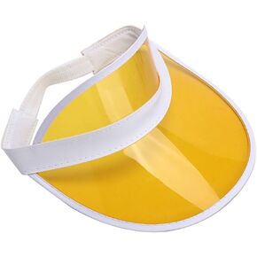Clear Colored Plastic Sun Visors Hat - Casino Dealer Poker - Beach Sunhat Tennis Golf Visor for Women in Kuwait