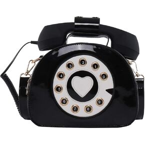 SUKUTU Telephone Shaped Purse Shoulder Crossbody Tote Bags Women Retro Phone Top-Handle Handbags for Girls