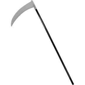 Miokkley غريم ريبر المنجل لعبة 36 بوصة رمادي الموت المنجل الأسود قضبان البلاستيك هالوين زي الدعامة الكبار الاطفال دور اللعب in Kuwait