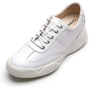 CHAMARIPA Men Elevator Sneakers Sports Shoes Mesh Lace up Shoes Light Weight Height Increasing Shoes Hidden Heel Trainer