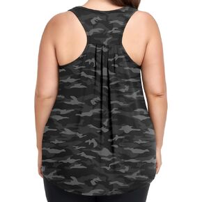 COOTRY Plus Size Workout Tops for Women Racerback Tank Tops Athletic Gym Yoga Clothes Loose fit in Saudi Arabia