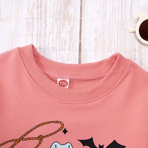 سويت شيرت Ritatte Kids Halloween للفتيات والأولاد لطيف Boohaw Western Ghost بلوفر علوي بأكمام طويلة وفتحة رقبة دائرية وقمصان خريفية in Kuwait