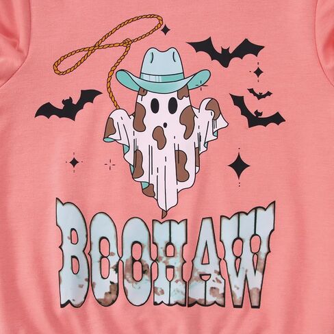 سويت شيرت Ritatte Kids Halloween للفتيات والأولاد لطيف Boohaw Western Ghost بلوفر علوي بأكمام طويلة وفتحة رقبة دائرية وقمصان خريفية in Kuwait