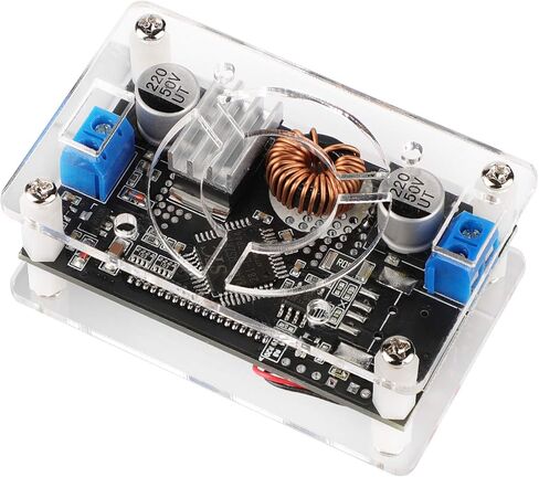 DROK DC Buck Converter منظم جهد قابل للتعديل 12V 6V-32V إلى 1.5-32V 5A، محول تنحى لشاشة LCD مع منفذ USB وحقيبة واقية in Kuwait