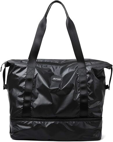 fancyfree Double Layers Bag, Large Travel Tote Bag with Bottom Shoes Compartment, Ideal Gym Duffle Bag for Women and Men in Kuwait