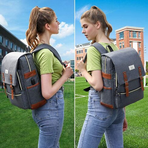 Ronyes Laptop Backpack for Women Unisex Black Backpack for School College 15.6’’ Travel Backpack (AllBlackWithUSB) in Kuwait
