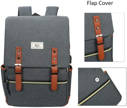 Ronyes Laptop Backpack for Women Unisex Black Backpack for School College 15.6’’ Travel Backpack (AllBlackWithUSB) in Kuwait