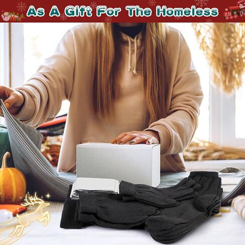 Liitrsh Christmas Homeless Care Package Supplies Bulk Winter Beanies Gloves Socks Emergency Blankets for Women Men in Saudi Arabia