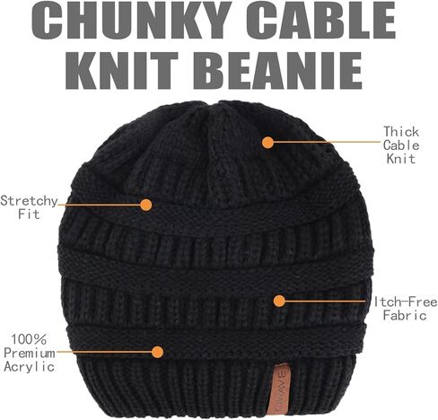 قبعة KDWAVE النسائية المبطنة بالساتان، قبعات شتوية للنساء، قبعة صغيرة ناعمة ودافئة مع حريري in Kuwait