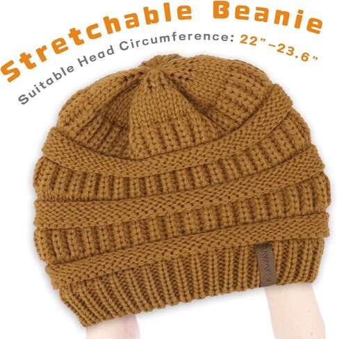 قبعة KDWAVE النسائية المبطنة بالساتان، قبعات شتوية للنساء، قبعة صغيرة ناعمة ودافئة مع حريري in Kuwait