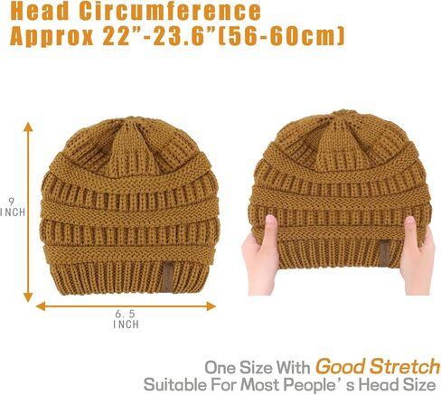 قبعة KDWAVE النسائية المبطنة بالساتان، قبعات شتوية للنساء، قبعة صغيرة ناعمة ودافئة مع حريري in Kuwait