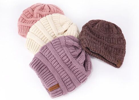 قبعة KDWAVE النسائية المبطنة بالساتان، قبعات شتوية للنساء، قبعة صغيرة ناعمة ودافئة مع حريري in Kuwait