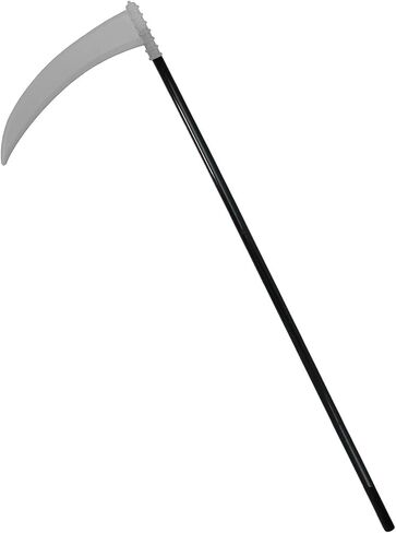 Miokkley غريم ريبر المنجل لعبة 36 بوصة رمادي الموت المنجل الأسود قضبان البلاستيك هالوين زي الدعامة الكبار الاطفال دور اللعب in Kuwait