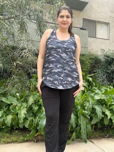COOTRY Plus Size Workout Tops for Women Racerback Tank Tops Athletic Gym Yoga Clothes Loose fit in Kuwait