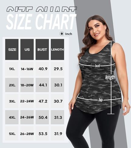 COOTRY Plus Size Workout Tops for Women Racerback Tank Tops Athletic Gym Yoga Clothes Loose fit in Kuwait