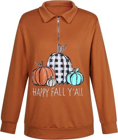 VILOVE Women Pumpkin Sweatshirt Its Fall Yall Graphic Pullover Funny Fall Halloween Thanksgiving Casual Tops in Saudi Arabia