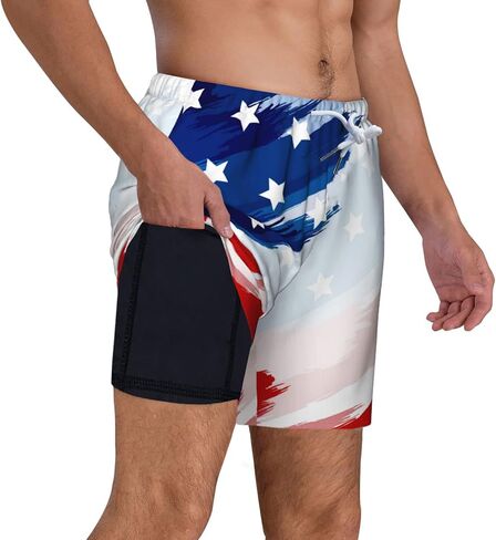 feelacle Mens Swim Trunks with Compression Liner Quick Dry 5.5 Inch Swimming Board Shorts Swimwear Bathing Suit in Saudi Arabia