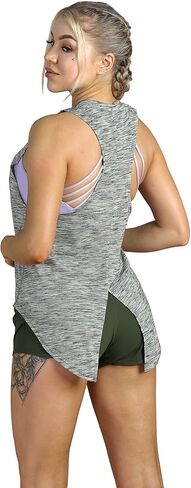 قميص بدون أكمام للتمرين من آيسي زون للنساء - ملابس رياضية برباط خلفي للتمارين الرياضية واليوجا وقمصان للجري والجيم (عبوة من قطعتين) in Kuwait