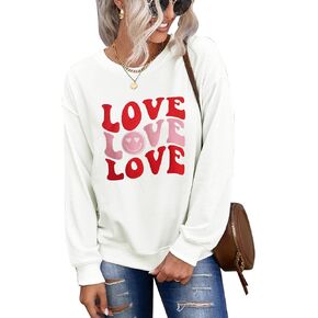 CM C & M WODRO المرأة الحب البلوز قمصان عيد الحب مضحك الجرافيك عادية Crewneck البلوز بلوزات خفيفة الوزن in Kuwait