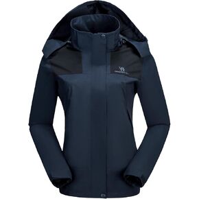 CAMELSPORTS Women's Waterproof Rain Jacket Lightweight Windbreaker Hooded Raincoat Windproof Coat Shell for Outdoor Hiking
