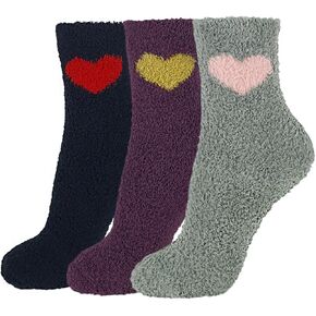 جوارب KONY النسائية الدافئة غير القابلة للانزلاق، نمط قلب سميك دافئ وناعم ومريح للشتاء للمستشفى in Kuwait