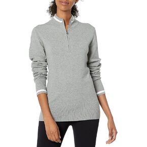 Cutter & Buck Women's Soft Cotton Lakemont Tipped Half Zip Pullover Sweater in Kuwait