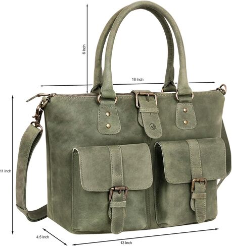 ANTONIO VALERIA Beck Hunter Leather Top Handle Bag for Women in Kuwait