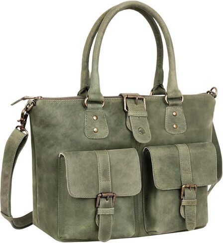 ANTONIO VALERIA Beck Hunter Leather Top Handle Bag for Women in Kuwait
