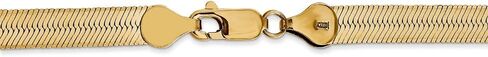 FB JEWELS Solid 14K Yellow Gold 5.5mm Silky Herringbone Chain Bracelet/Anklet in Saudi Arabia