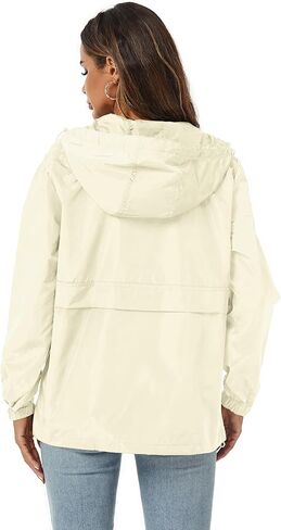 Avoogue Womens Rain Jacket with Hood,Pullover,Packable,Lightweight,Windbreaker,Waterproof,Breathable. in Kuwait
