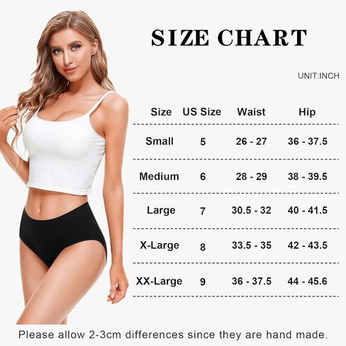 ملابس داخلية قطنية نسائية من UMMISS، سراويل داخلية ناعمة قابلة للتنفس متوسطة الخصر للسيدات، سراويل داخلية للسيدات ذات تغطية كاملة in Kuwait