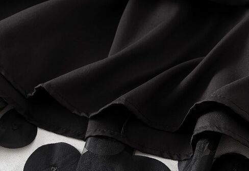 Women Tulle Midi Skirt High Elastic Waist 3D Polka Dot Mesh Skirt A-Line Layered Bubble Skirt Graduation Dress in Saudi Arabia