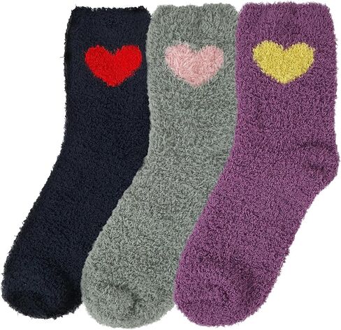 جوارب KONY النسائية الدافئة غير القابلة للانزلاق، نمط قلب سميك دافئ وناعم ومريح للشتاء للمستشفى in Kuwait