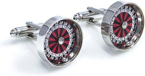 MRCUFF Casino Gambler Card Poker Player Roulette Craps Dice Aces 4 Pairs Cufflinks in Presentation Gift Box & Polishing Cloth in Saudi Arabia