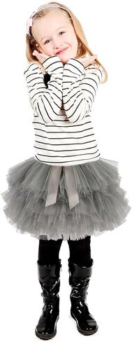 Tutu Skirt for Girl 6 Layer Tulle Skirt with Bow tie in Kuwait
