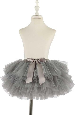Tutu Skirt for Girl 6 Layer Tulle Skirt with Bow tie in Kuwait
