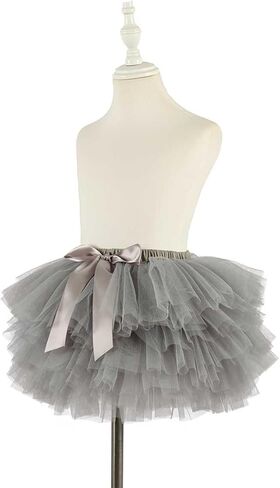 Tutu Skirt for Girl 6 Layer Tulle Skirt with Bow tie in Kuwait