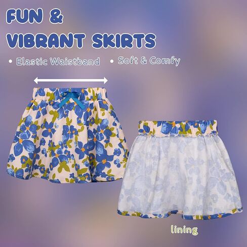 تنورة قابلة للسحب للفتيات الصغيرات من BIG ELEPHANT، تنانير سكوتر مكشكشة/A Line للفتيات الصغيرات in Kuwait