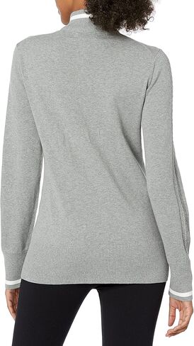 Cutter Women's Soft Cotton Lakemont Tipped Half Zip Pullover Sweater Pullover Sweater in Kuwait