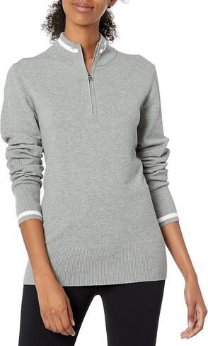 Cutter Women's Soft Cotton Lakemont Tipped Half Zip Pullover Sweater Pullover Sweater in Kuwait